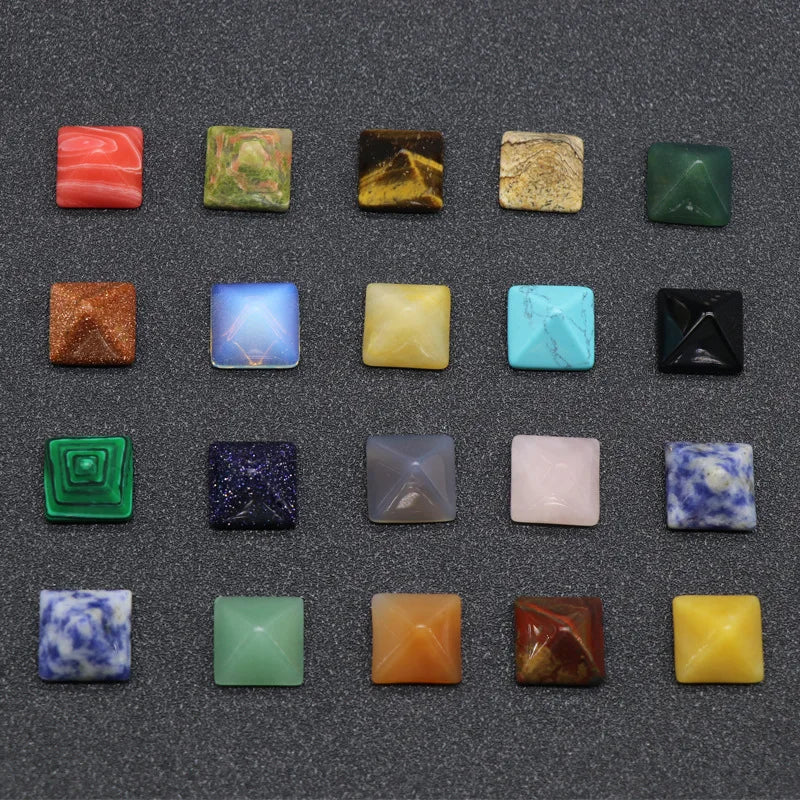 14*10 mm Synthetic Crystal Stone Pyramid Shape Malachite Opal Blue Turquoise Crystals Stones