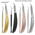 Stainless Steel Nail Clippers Trimmer Ingrown Pedicure Care Professional Cutter Nipper Tool Feet Toenail Rose Gold Nail Clippers