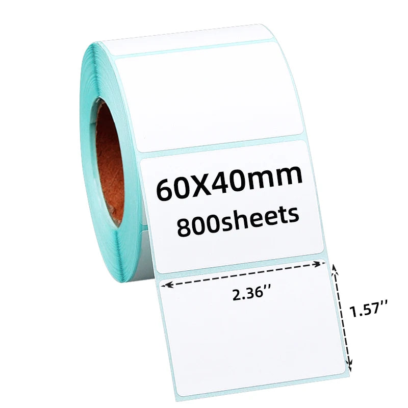 Hot Selling LTLL Brand 60X40X800mm Self-Adhesive Thermal Label Paper Waterproof Oil Proof Scratch-Off Various Applications Free