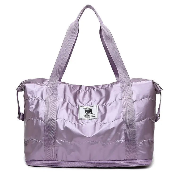 Women's Fashion Nylon Carry-On Luggage Large Capacity Dry/Wet Separation Tote Bag Waterproof Fitness Shoulder Bag