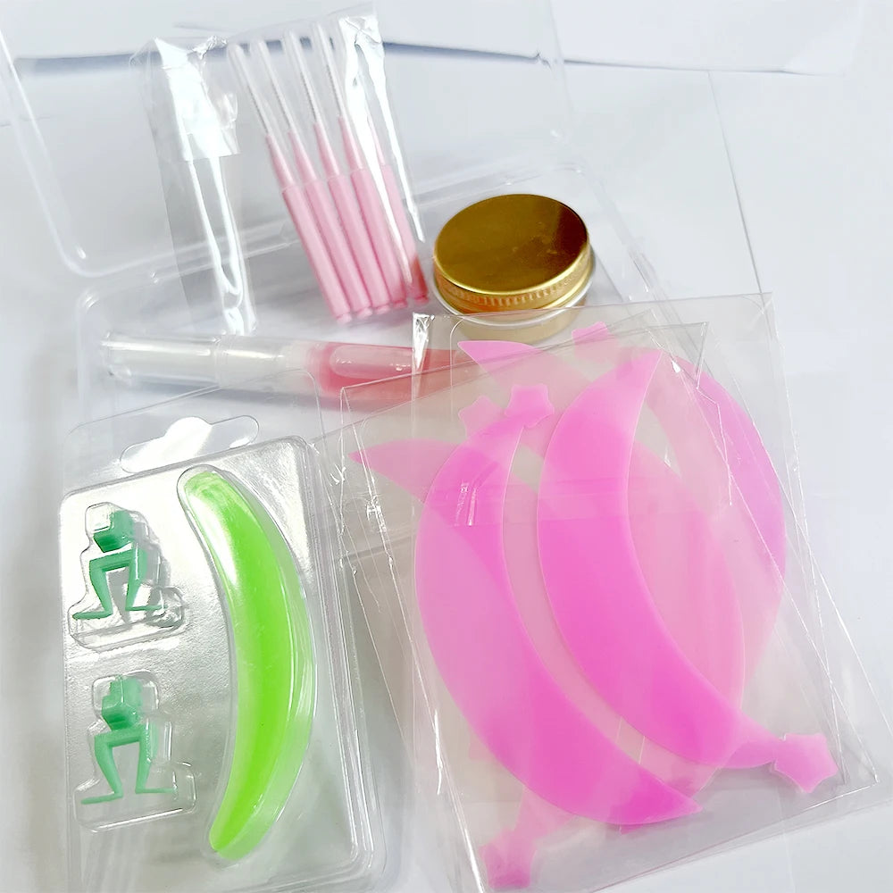 Quick Separation Lash Separator Kit with Reusable Silicone Plate Nutrition Rod Eyelash Lift Tint Guard Shield Lash Perming Rod