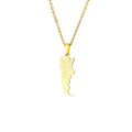 National Style Patriotic Gift Stainless Steel Argentina Map Pendent Necklace