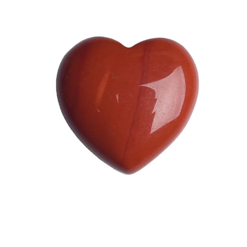 DIY Natural Hot Sale Heart Shaped Red Jasper Crystal Stone Small Healing Crystal Hearts Stone Chakra Love Gemstone for Meditation