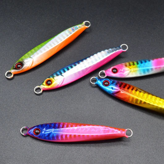 30g 40g 60g Slow Pitch Jigging Metal Jigs Saltwater Fishing Lure Artificial Bait Hard Lead Fish Lure