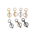 Wholesale Stainless Steel Plated Metal Lobster Clasp Key Hook Chain Keyring Keychain Diy Jewelry Making Silicone Bead Keychain