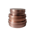 Wholesale Food Safe Tinplate Candle Tins 2oz-16oz Shallow Rose Gold with Screw Lid