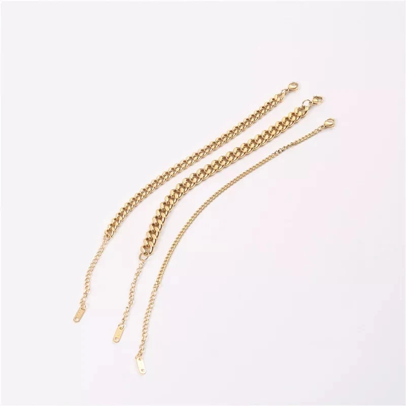 High End 18k Gold Plated Stainless Steel Bracelet for Women Link Chain Bracelet 2020 Jewelry Wholesale