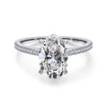 JZ1405 Trendy Luxury Fine Jewelry 925 Sterling Silver CZ Stone Oval Cut Cubic Zirconia Prong Setting Wedding Engagement Ring