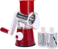 Multi Purpose Manual Food Vegetable Grater Slicer Potato Cheese Grater with Handle Kitchen Rotary Tabletop Drum Grater