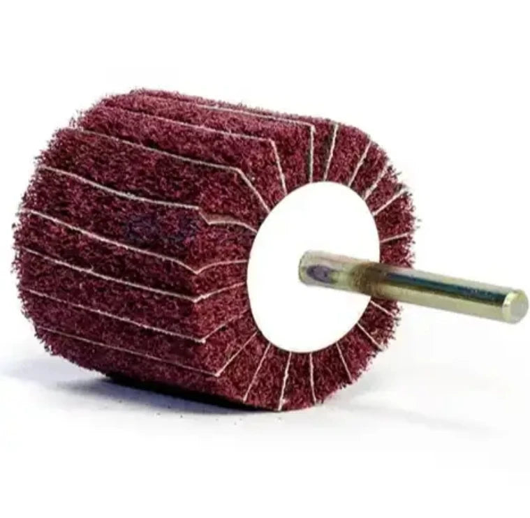 Abrasive Tools Non Woven Interleaved Sanding Cloth Deburring Buffing Flap Wheel With Shaft