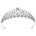 Exquisite Hair Accessories Headpiece Bridal Wedding Princess Flower Floral White Crystal Rhinestone Tiaras Crown