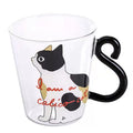 Chinagama 250ml Cute Hand Grip Glass Coffee Mug with Double Wall Eco-Friendly Design Business Gift
