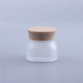 Empty Square Cosmetic Cream Packaging 50g Body Lip Scrub Jar Frosted Cosmetic Jar with Plastic Screw on Cap