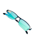 Red Green Color Blindness Corrective Glasses Transparent Half Rimmed PC Frame Color Weakness Reading Glasses for Diamond Face