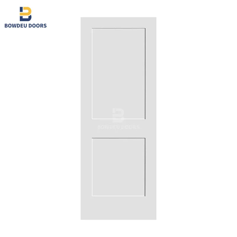 30 In. X 80 in 6 Panel Colonial Primed Solid Shaker  Textured Molded Composite Closet Bi-Fold Door Molded Door with White Primer