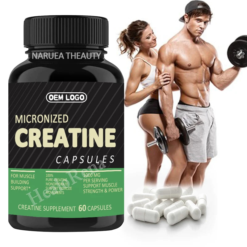 Micronized Creatine Monohydrate Capsule Private Label Pre Workout Muscle Size Strength Creatine Monohydrate Capsules