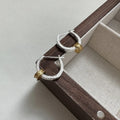 S925 Sterling Silver Designer Hoop Earrings Pattern Color Matching Statement Earrings Trendy Fine Jewelry Earrings Women