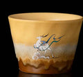 MSH Forbidden City Red Dunhuang Nine Colored Deer Coffee Cup and Saucer Set for Tea Room
