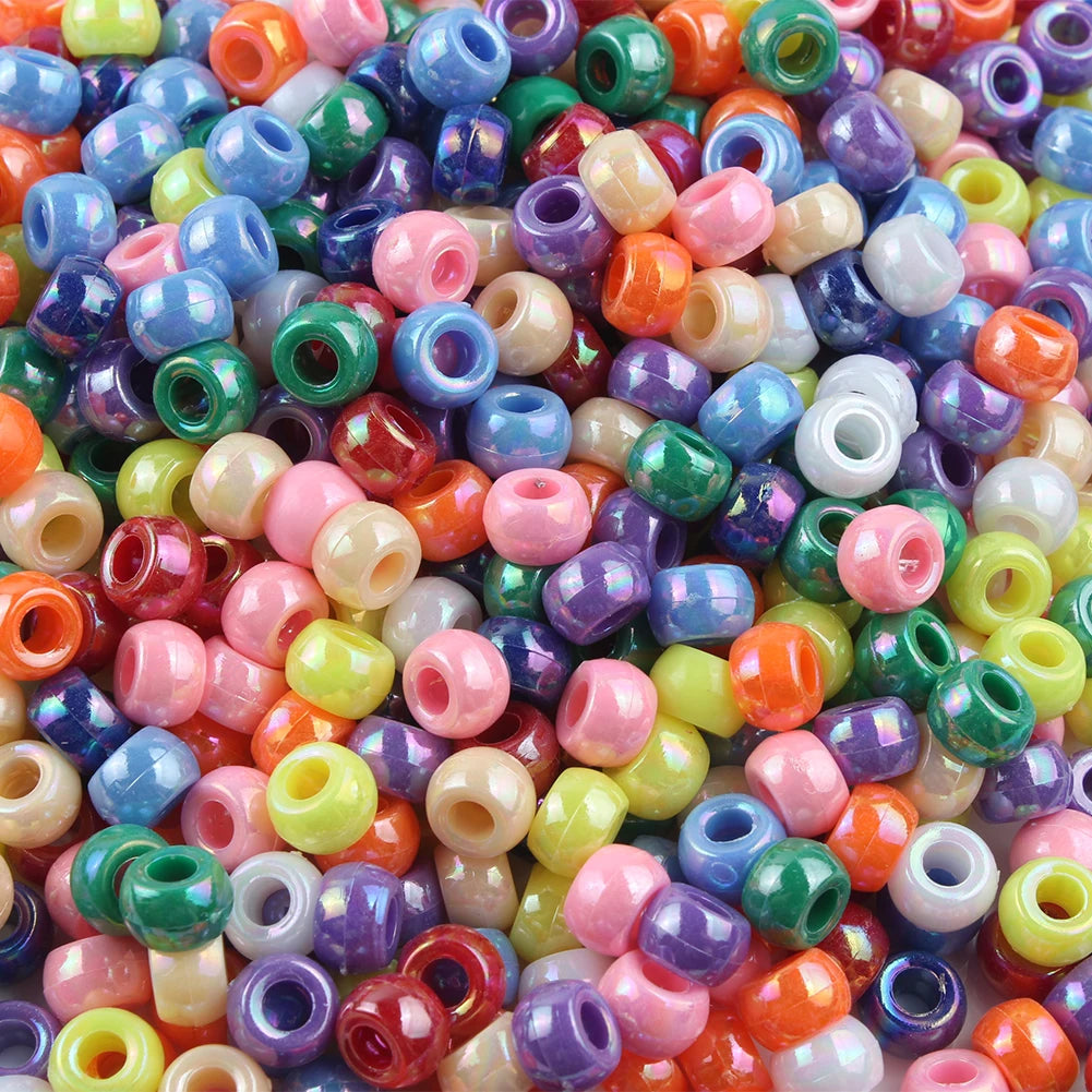 Wholesale Large Hole 6*9MM Multicolor Acrylic Plastic & Lucite Beads for Jewelry Making