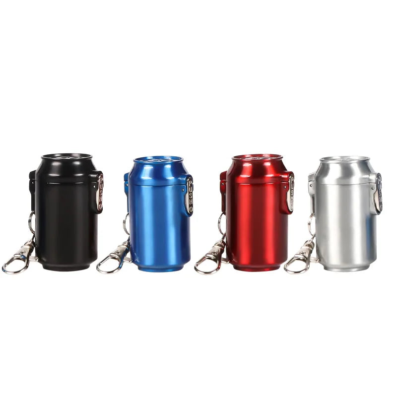 Futeng Mini Outdoor Ashtray Metal Cans Ashtray Custom Wholesale Pocket Portable Cigarettes Ashtray Keychain Smoking Accessories