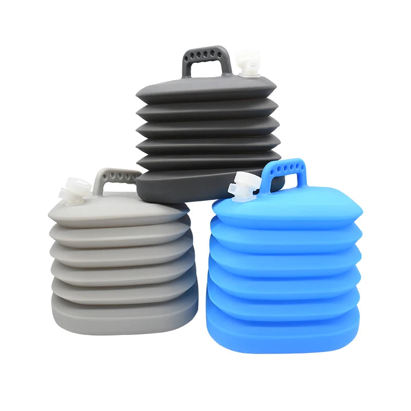 Customization Outdoor Car Portable Silicone Water Container Foldable Camping Large Collapsible Storage Water tank Kettle