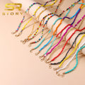 STORY ZW-Y030 Fashion Acrylic Pearl Crystal Glasses Chain Women Colorful Rice Beaded Eyewear Necklace Vintage Masking Lanyard
