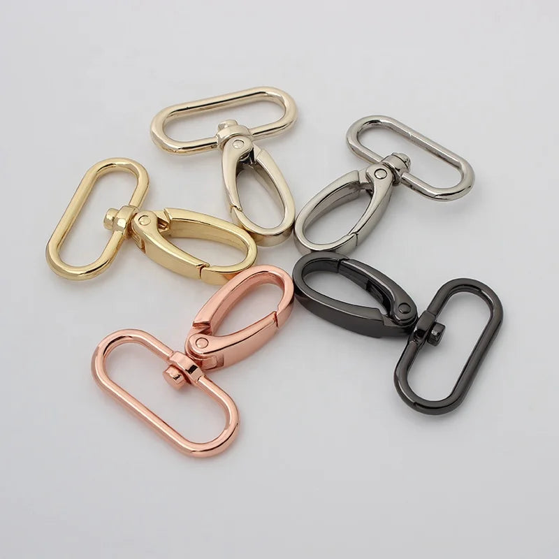 Nolvo World 6 Colors 13-20-25-30-38 Mm Rose Gold Metal  Swivel Custom Pursh Snap Hook Trigger Clips Dog Buckle for Handbags