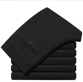 Wholesale Fashion Men's Straight Leg Business Casual Pants High Stretch Suit Pants