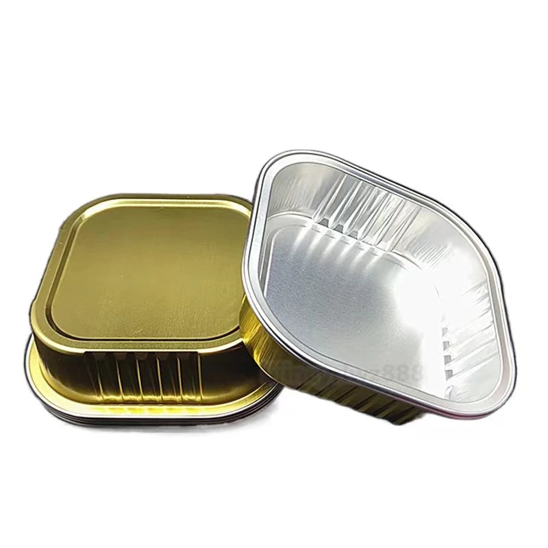 220ML Disposable Aluminum Foil Container with PET Lid Smooth Wall Aluminium Food Container