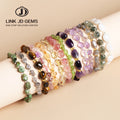 JD Wholesale Multicolor Irregular Gravel Natural Gemstone Bracelet Stretch Beads Amethyst Rose Crystal Quartz Chakras Bracelets