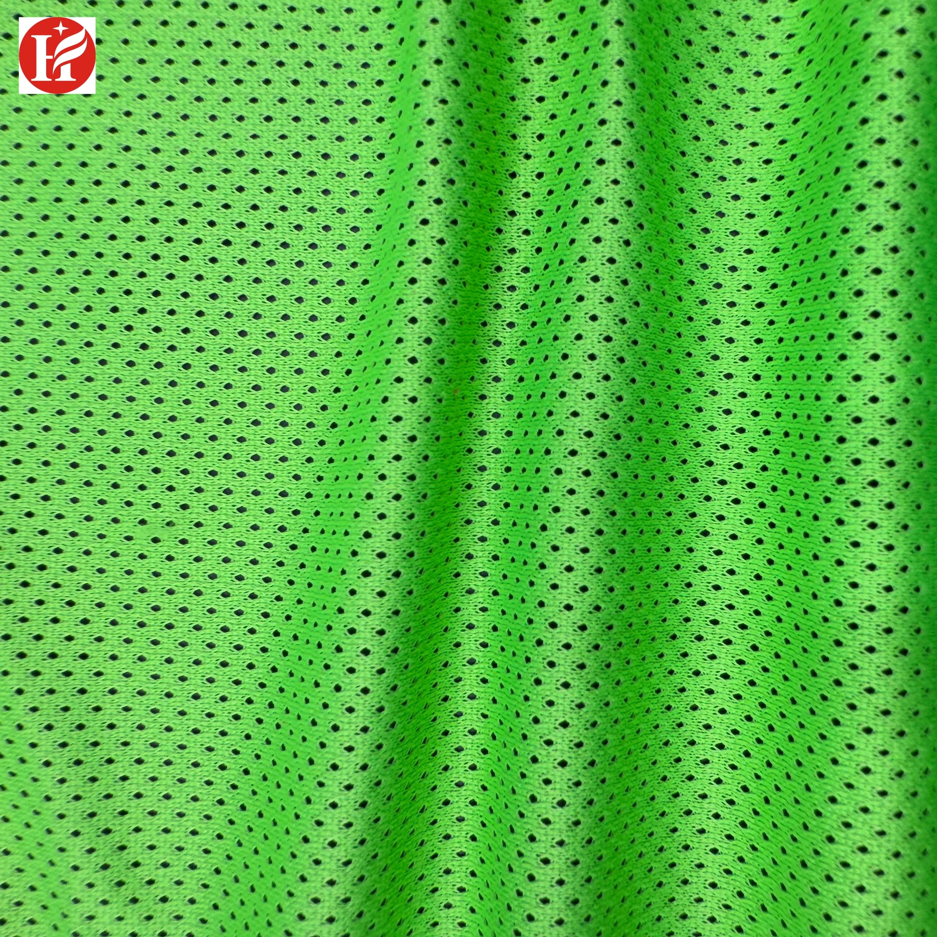 100% Polyester Stretch Mesh Fabric Breathable Birds Eye Knitted Jersey for Quick Drying Outdoor Sportswear Sun Sheer Memory