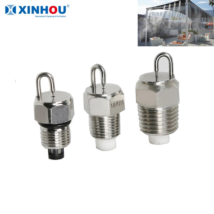 PJ Stainless Steel Cooling Impingement High Pressure Water Fine Mist Pin Ruby Fog Spray Nozzle