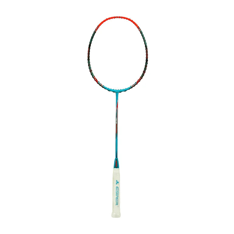 Konmat Sports Esper 82g Badminton Racket Full Carbon Wood Handle 30 LBS Tension Graphite-Fiber Strings Manufactured 4U Weight