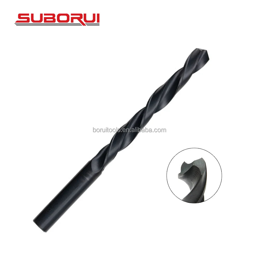 SUBORUI D338 2mm-10mm Black Oxide Rolled HSS-R HSS 4241 Twist Broca Para Metal Drill Bits for Steel Metal Drilling