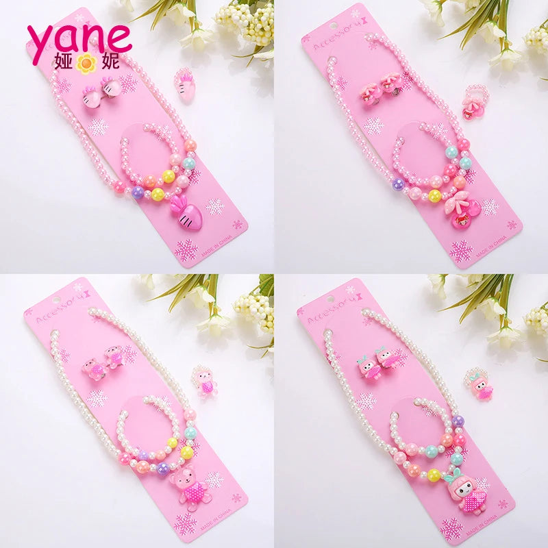 Cute Kid Jewelry Set Girls Necklace and Bracelet with and Gifts