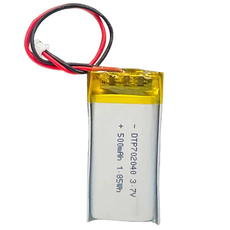DTP Customized OEM 20*40mm Lipo Batteries 702040 3.7V 500mAh Rechargeable 600mAh 700mAh 800mAh Lithium Li-polymer Battery