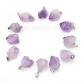 Cheap Natural Raw Irregular Amethyst Cluster Point Pendant Loose for DIY NecklaceJewelry Making About 15-30mm