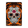 Mexico Day of the Dead Vintage Plaque Sugar Reteo Poster Iron Painting Wall Sticker Metal Plate Tin Signs Mexican Culture