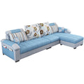Modern European Style L-Type Combination Leather Sofa Set Manufacturer Wholesale for Villa Living Room Use Genuine Leather