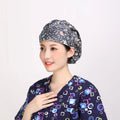 One Size Multi Colors 100% Cotton Reusable Nurse Hats Scrub Hat Bouffant Scrub Caps