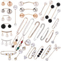 Brooches Women Big Beads Fashion Clothing Pearl Lapel Sweater Dress Buckle Anti Brooch Pins