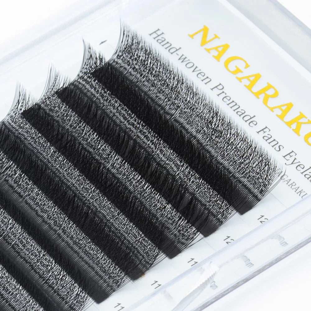 NAGARAKU Automatic Flowering W Shape Bloom 3D Premade Fans Eyelash Extensions Natural Soft Light Individual Lashes Full Dense