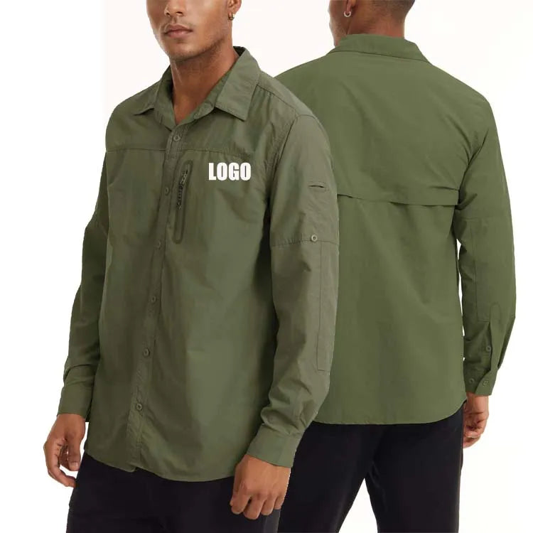 Wholesale Long Sleeve Fishing Shirt Tactical Shirts Lightweight Quick Dry Cargo Work Shirts