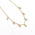 Rainbowking S925 Silver Tassel Rhombus Zirconia Pendant Necklace Female Europe and America Ins Wind Fashion Collarbone Chain