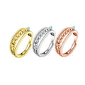 Daidan Ring Gold Plated Multilayer Anti Stress 8 Beads S925 Sterling Silver Spinning Ring