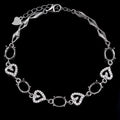 Sterling Silver 6*8mm Semi Mount Bracelet Empty Support Blank Claws Setting S925 Base Holder Without Center Stone Inlay for DIY