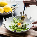 Creative INS Style Ceramic Fruit Plate Coral Shaped Snacks Compote Nut Dish White Salad Bowl Hotel Restaurant Dinnerware Sets