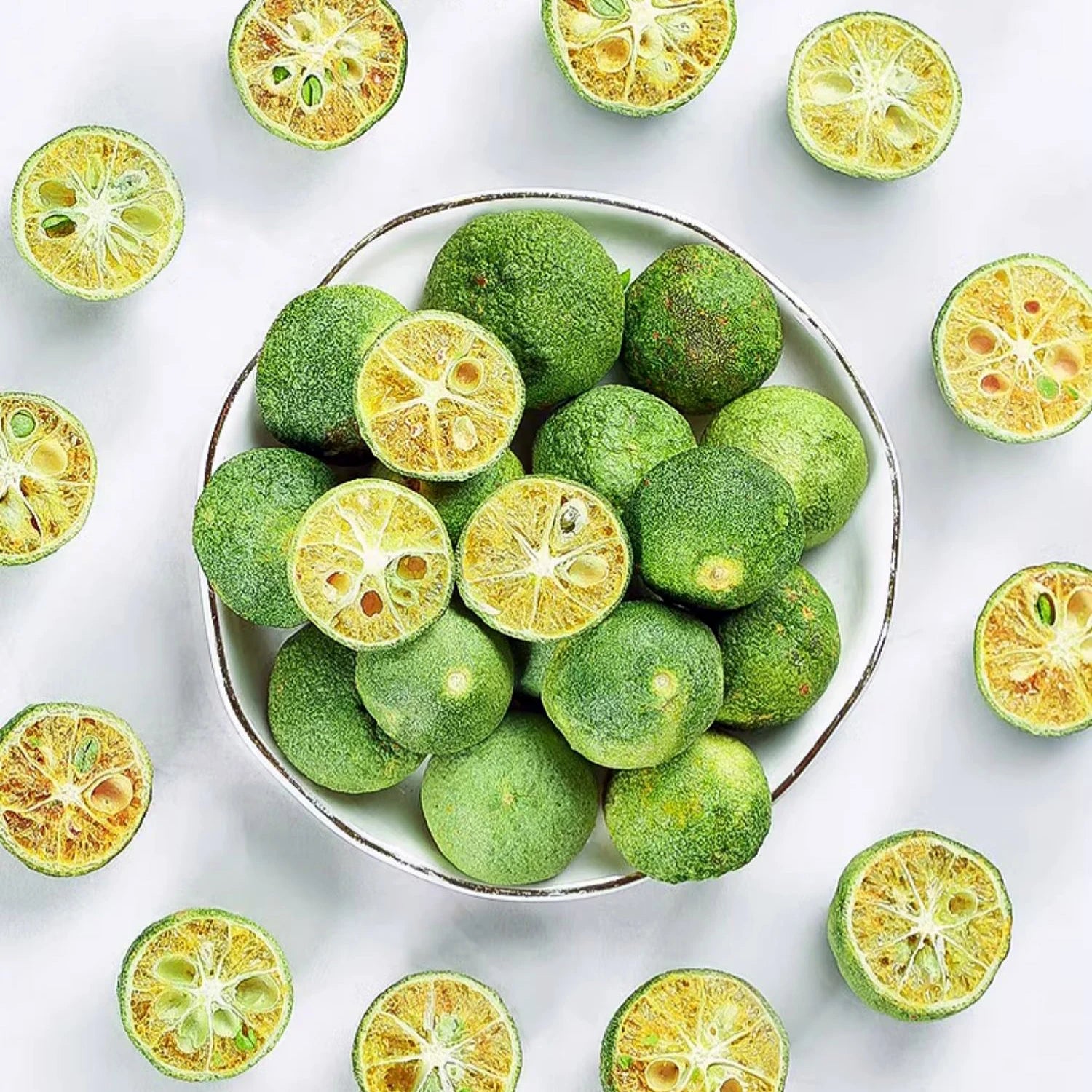 Freeze-Dried Green Tangerines Cumquats Lemons Summer Dried  Fruit  Tea Beverages Freeze Dried Cold-Brewed Fruits