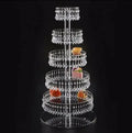 6 Tiers Round Acrylic Dessert or Cupcake Display Rack Cake Stand for Wedding