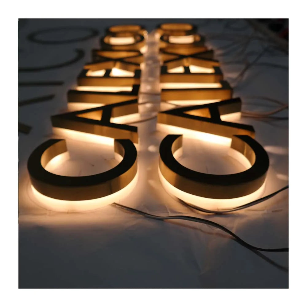 Custom LED Backlit 3D Acrylic Channel Letter Sign Durable Waterproof Outdoor Business Storefront Illuminated Advertising Signage